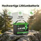 XSVPVOLT 12V 50Ah LiFePO4 Batterie mit Bluetooth – Ideal für Angeln & Camping